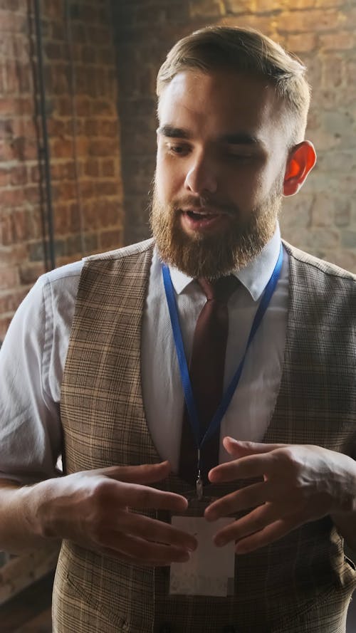 A Bearded Man Talking