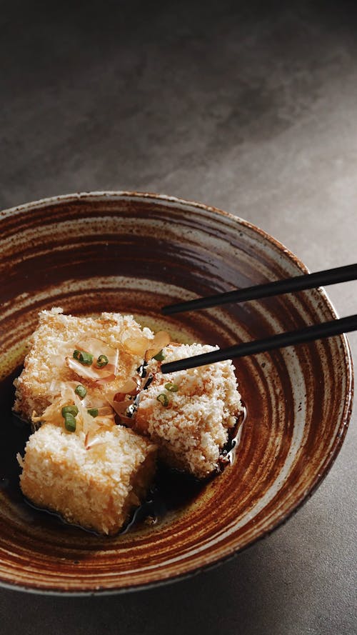 A Mockup of a Fried Tofu Dish