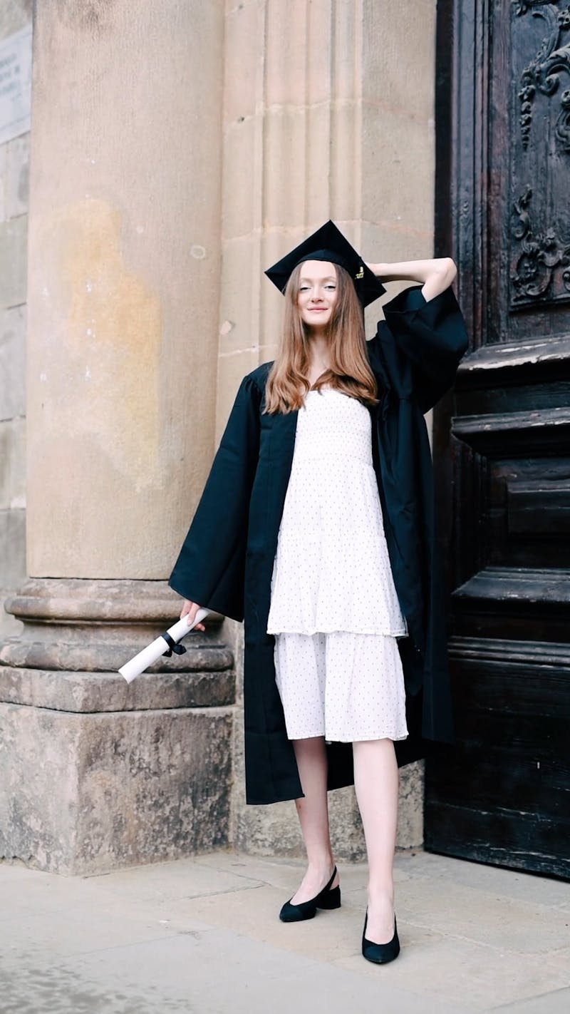 A Woman Holding her Graduation Certificate Free Stock Video Footage ...
