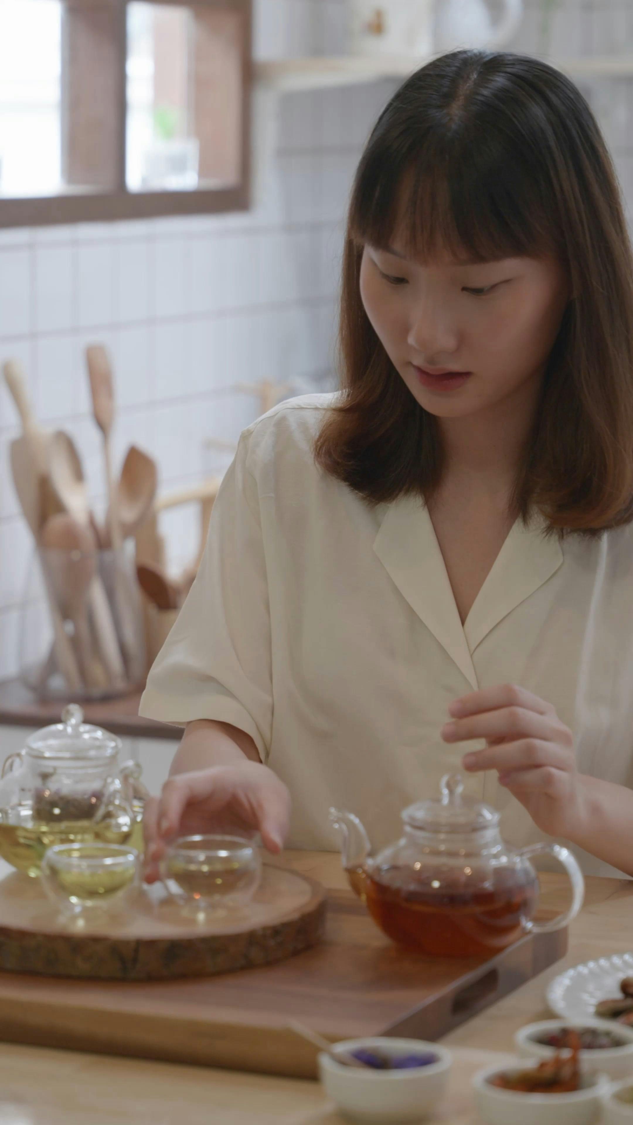 A Woman Smelling Tea From The Teacup · Free Stock Video