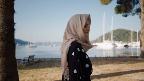 Woman Walking Outdoors