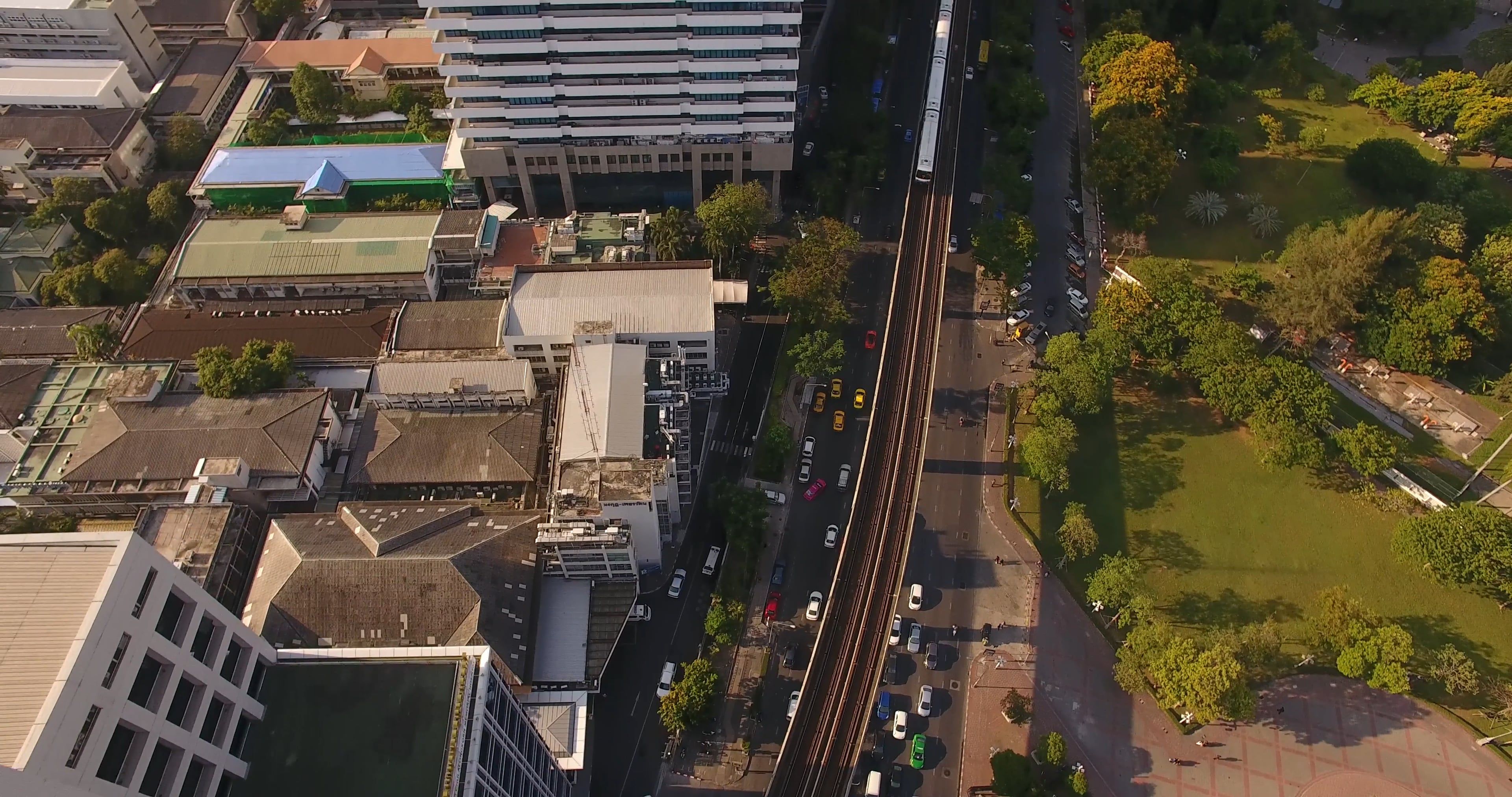Drone Flying Above a City Free Stock Video Footage, Royalty-Free 4K ...