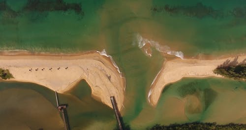 Drone Shot of a Beach