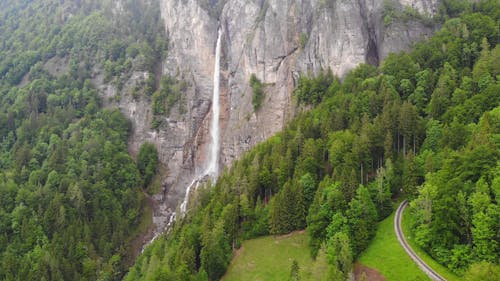 Drone Footage of a Waterfall