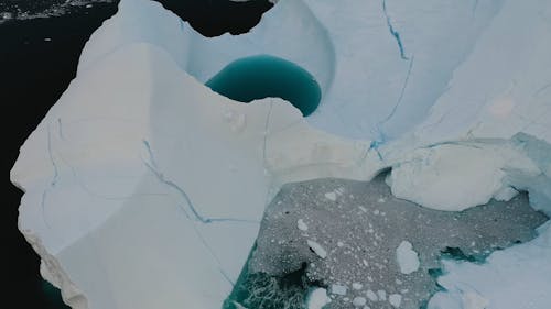 Aerial View of a Giant Iceberg