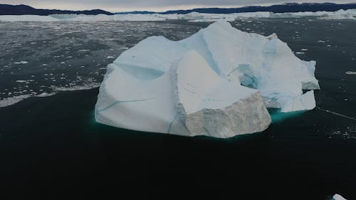 Aerial view of Floating Giant Iceberg