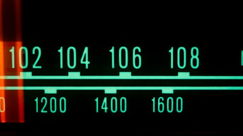 Numbers on Display on a Radio