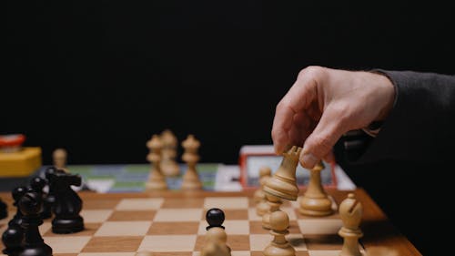 A Person Playing Chess