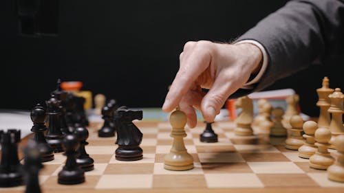A Person Playing Chess