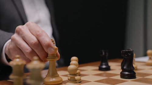 Person Playing Chess