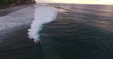 waves in a beach