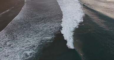 waves crashing the shore