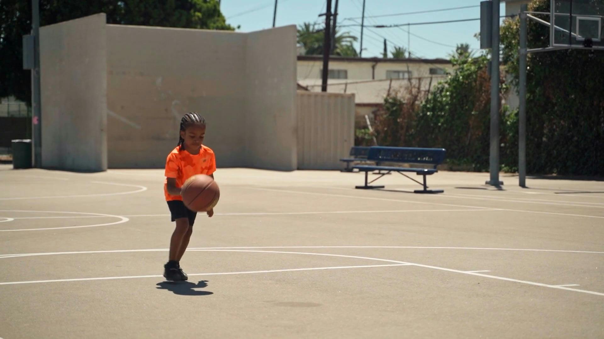 Little Boy Playing Basketball · Free Stock Video