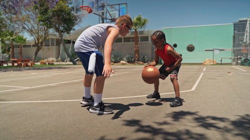 Children Playing Basketball