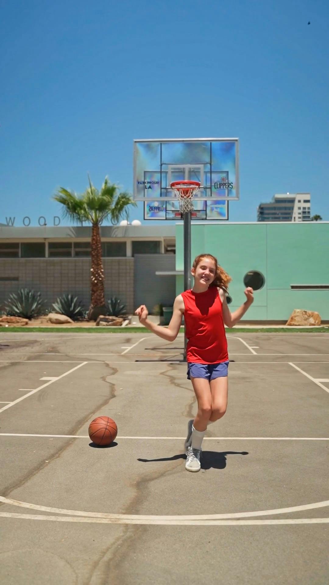 A Girl Dancing in a Basketball Court · Free Stock Video