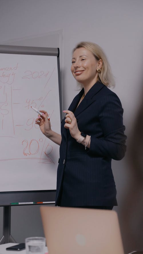 A Woman Making A Business Presentation