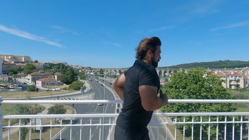 Man with Prosthetic Leg Jogging