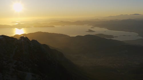 Drone Footage of an Ocean Sunset