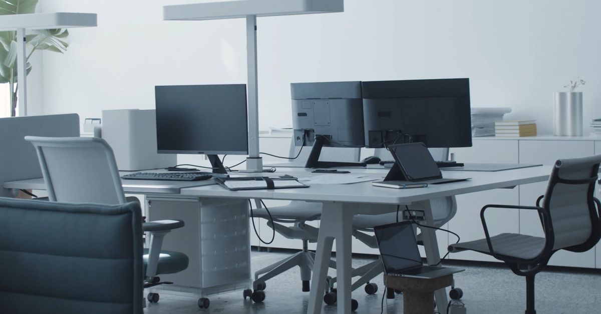 Computer Tables 4k Computers on the Office Table Free Stock Video Footage, Royalty-Free 4K ...
