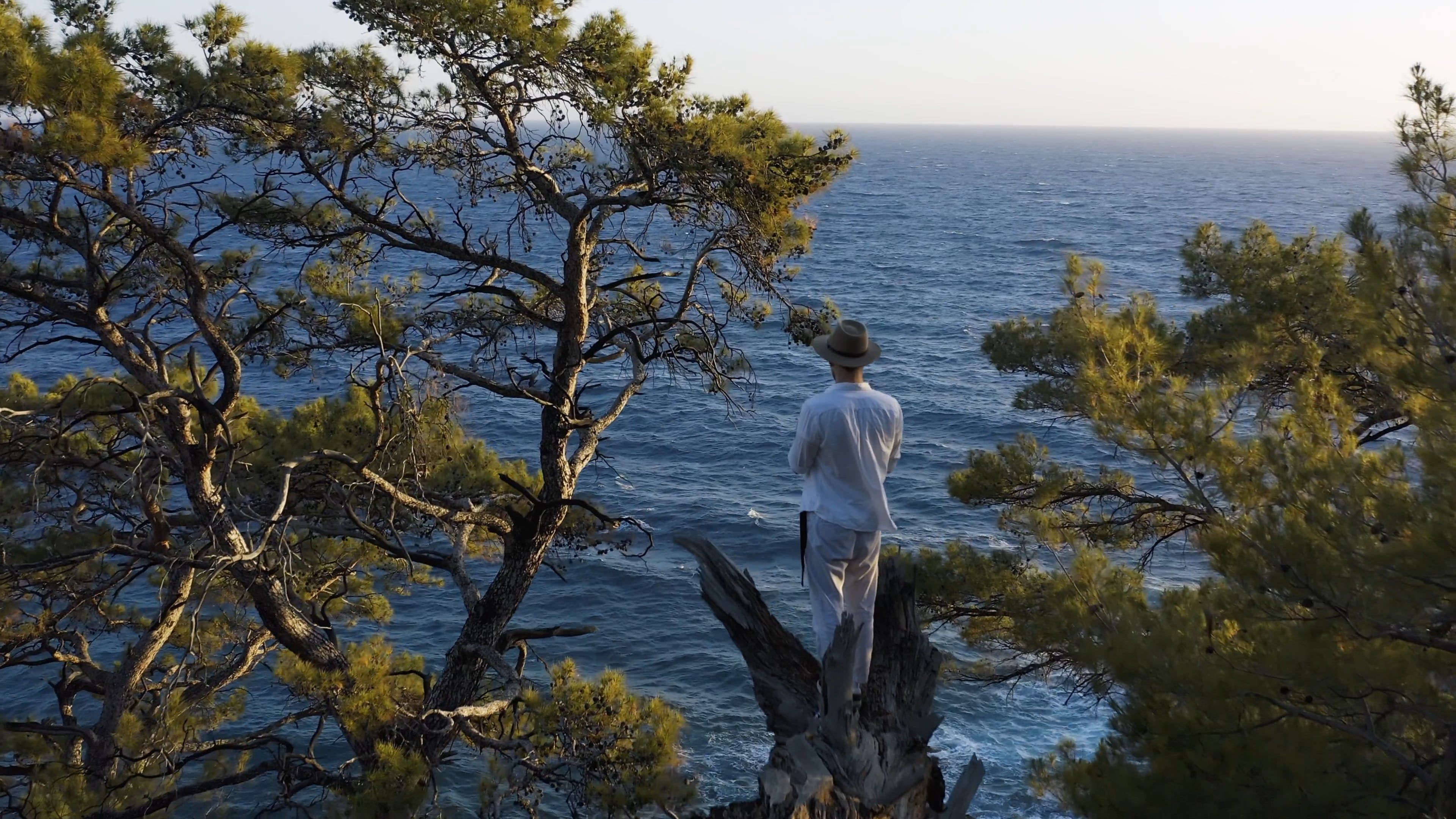 A Man Looking View of the Sea Free Stock Video Footage, Royalty-Free 4K ...