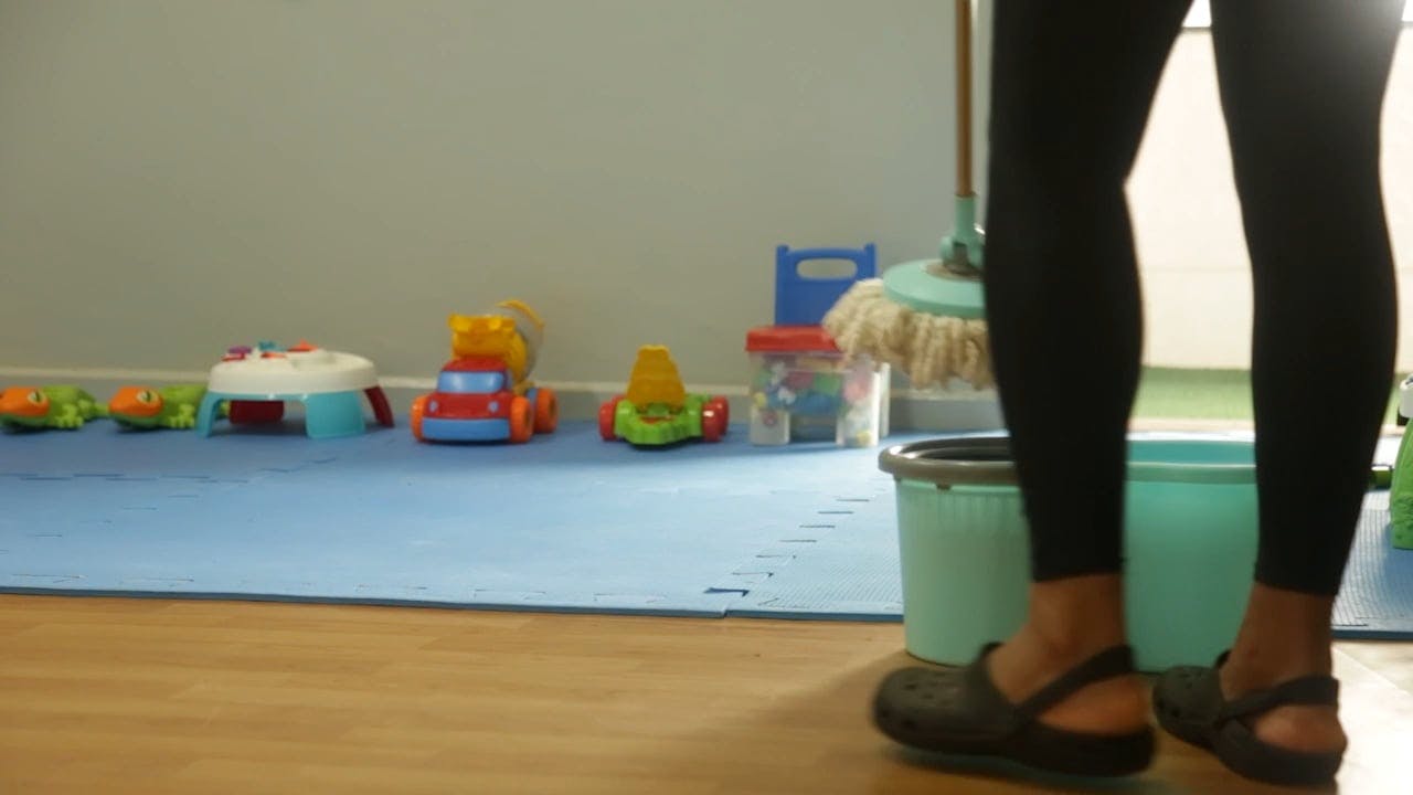 A Person Mopping the Floor · Free Stock Video