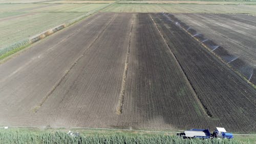 Drone Footage of Irrigation on Farmland
