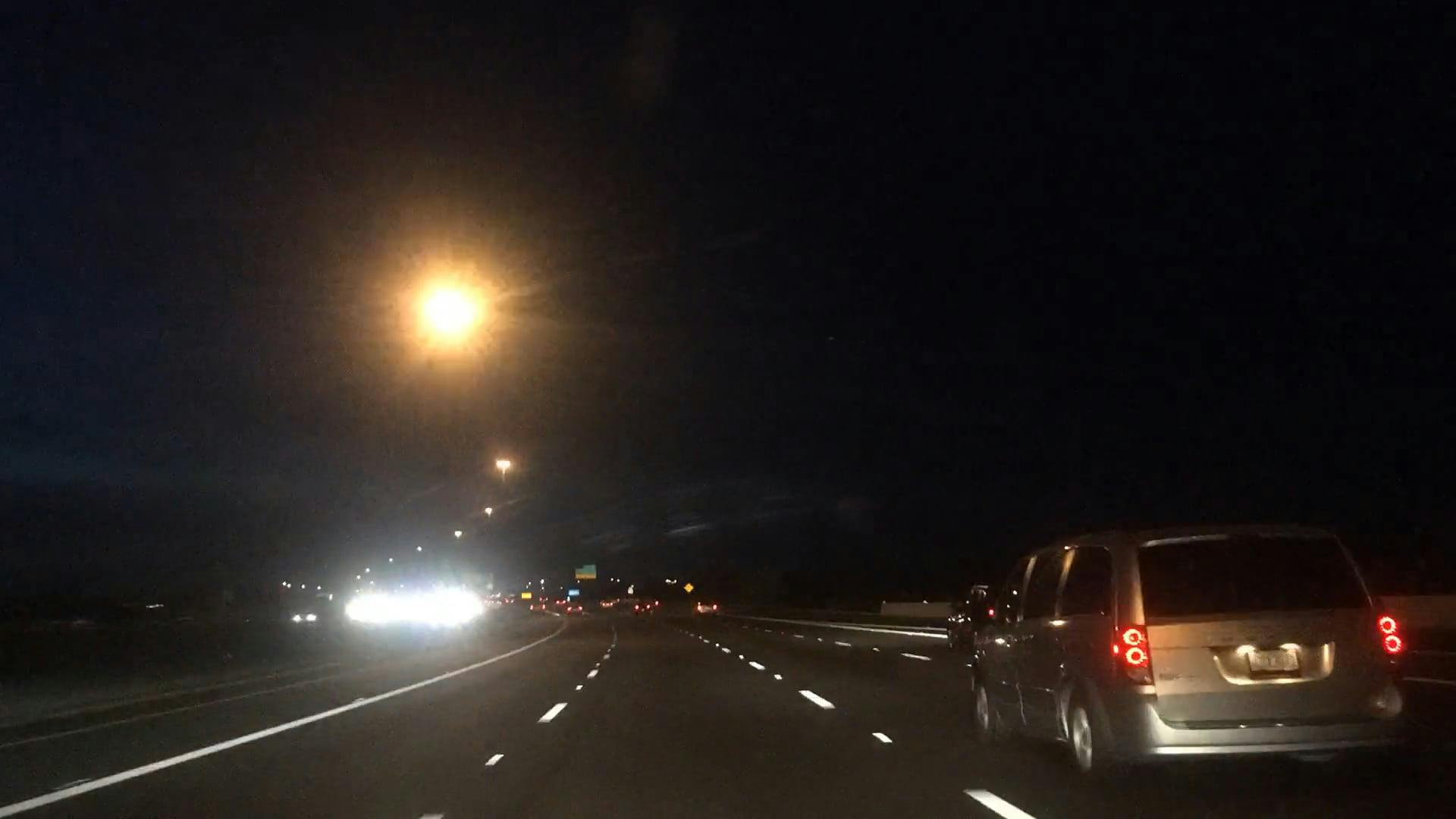 Cars on the Highway at Night · Free Stock Video