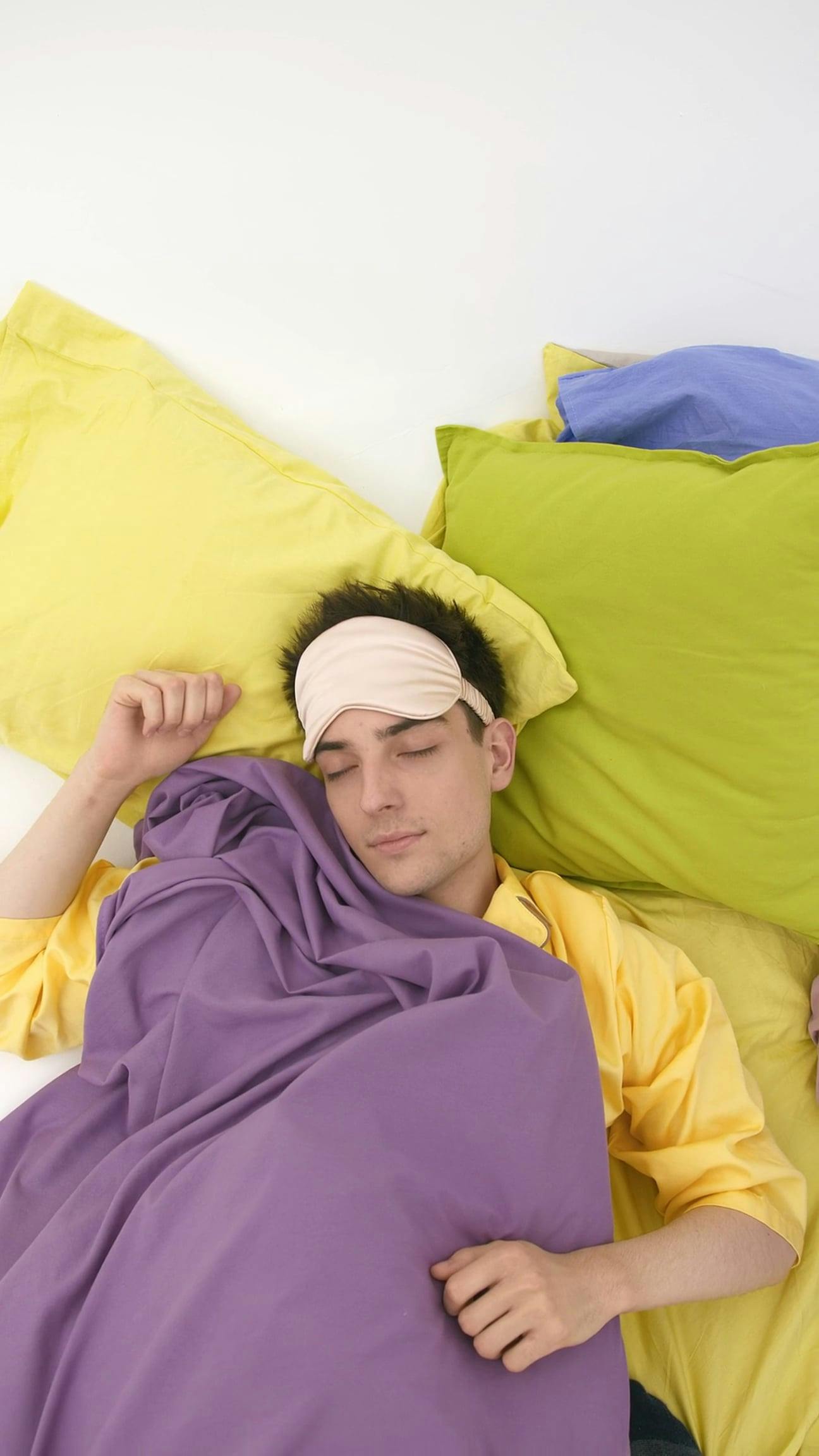 Man Stretching and Yawning while Lying Down Free Stock Video Footage