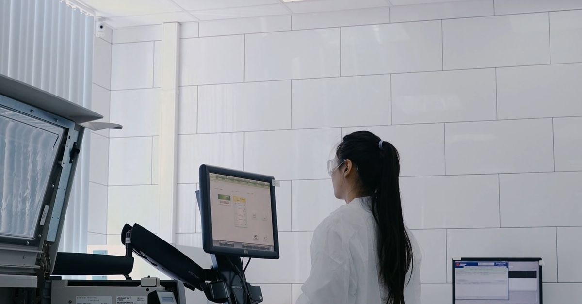 Medical Practitioners Using Computer in the Laboratory Free Stock Video ...