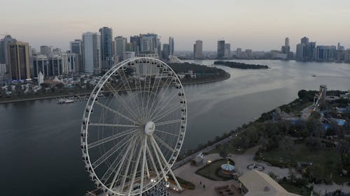 Aerial Video of an Amusement Park