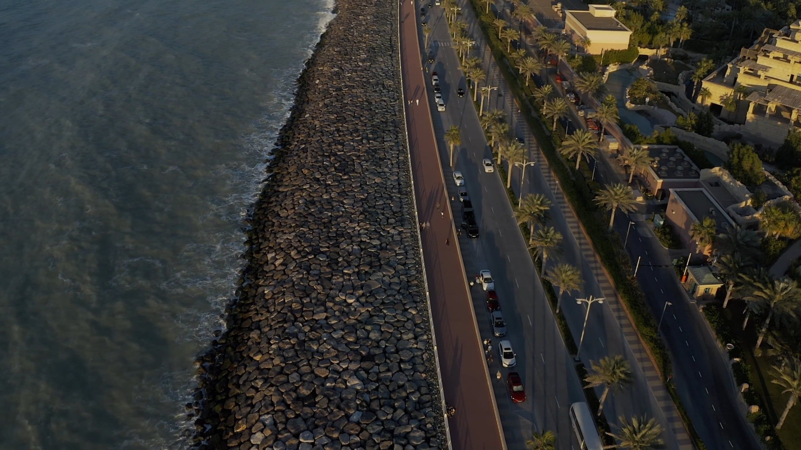 Drone Footage of a Sea and Road Free Stock Video Footage, Royalty-Free ...