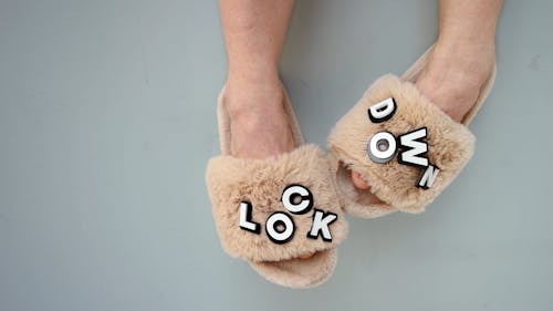 Slippers With Lockdown Text