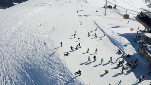 People at a Ski Resort