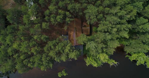 Aerial Video of a House Near a Lake
