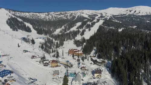 Aerial Video of a Ski Resort