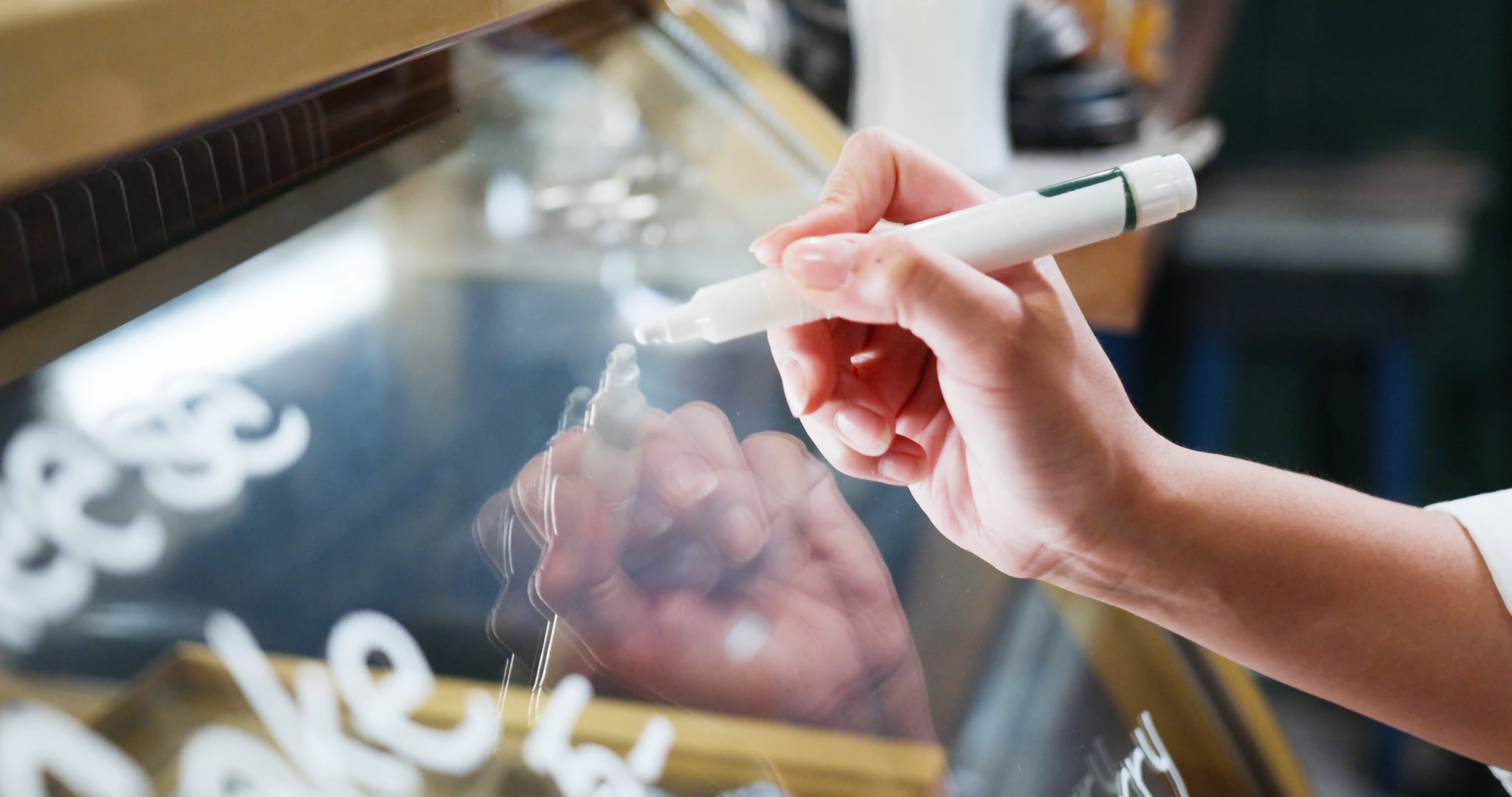 A Worker Writing on a Glass Cabinet Free Stock Video Footage, Royalty ...