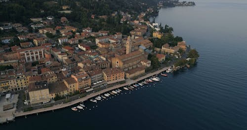 Aerial View of a Coastal City