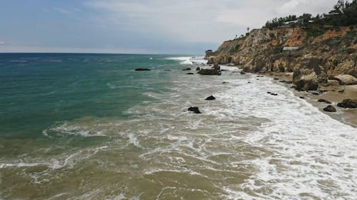 Drone Shot Of The Rocky Coastline