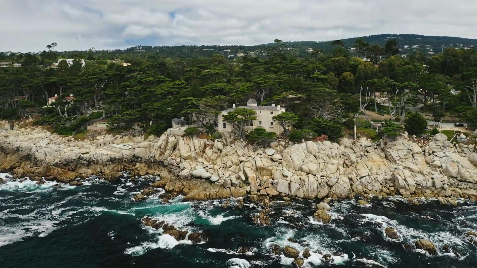 Bird's-eye View of Waves Splashing on Rocks Free Stock Video Footage ...