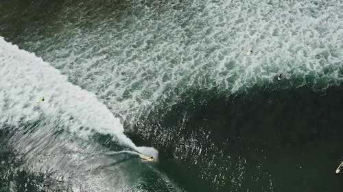 Aerial Footage of a Big Wave