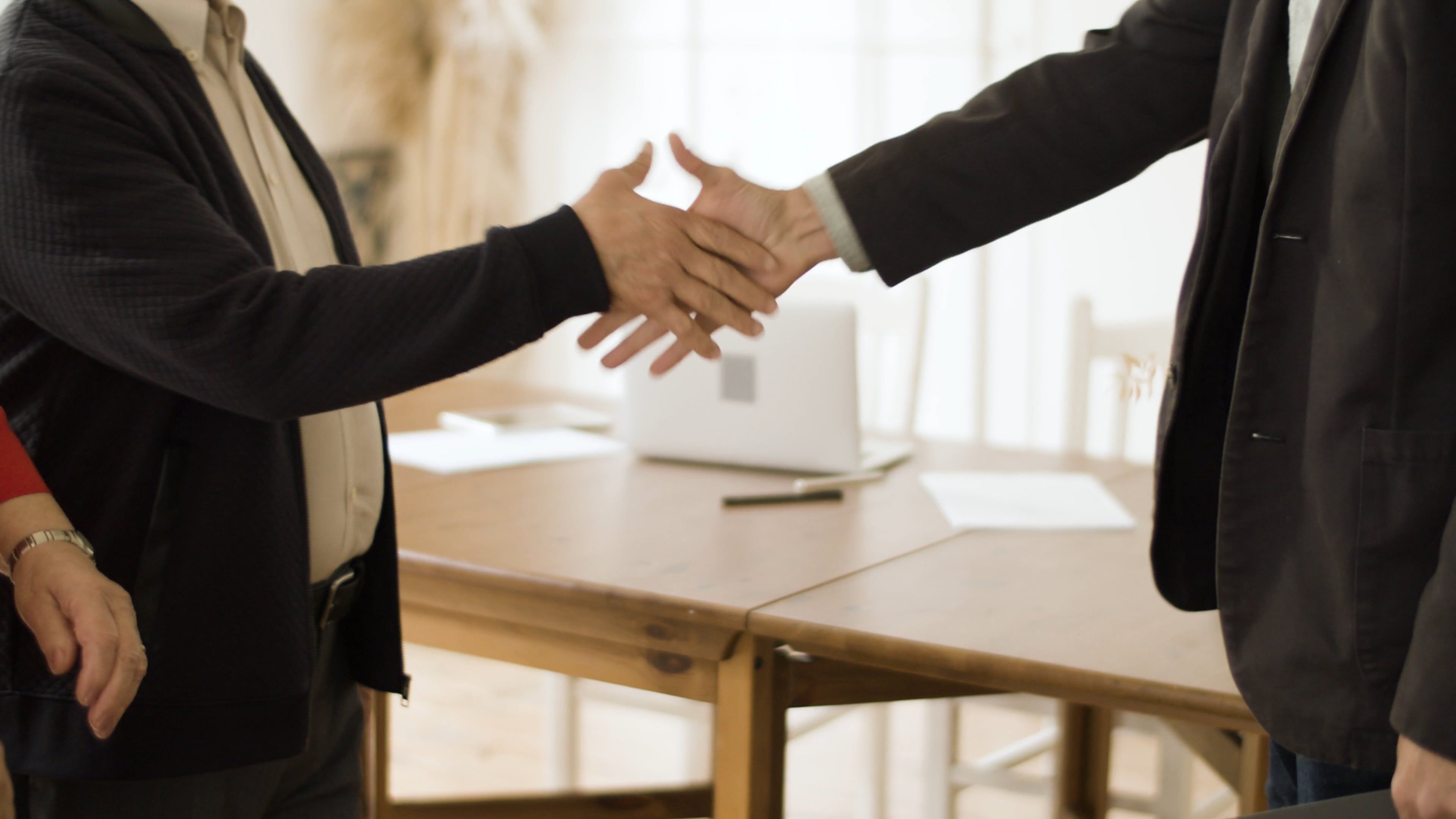 A Businessman Welcoming His Clients ยท Free Stock Video