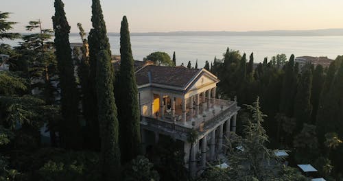 Drone Footage of Villa Cortine Palace Hotel