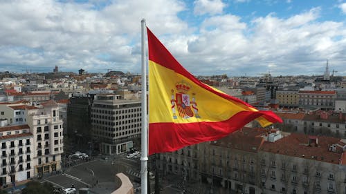 Aerial Footage of a Flagpole