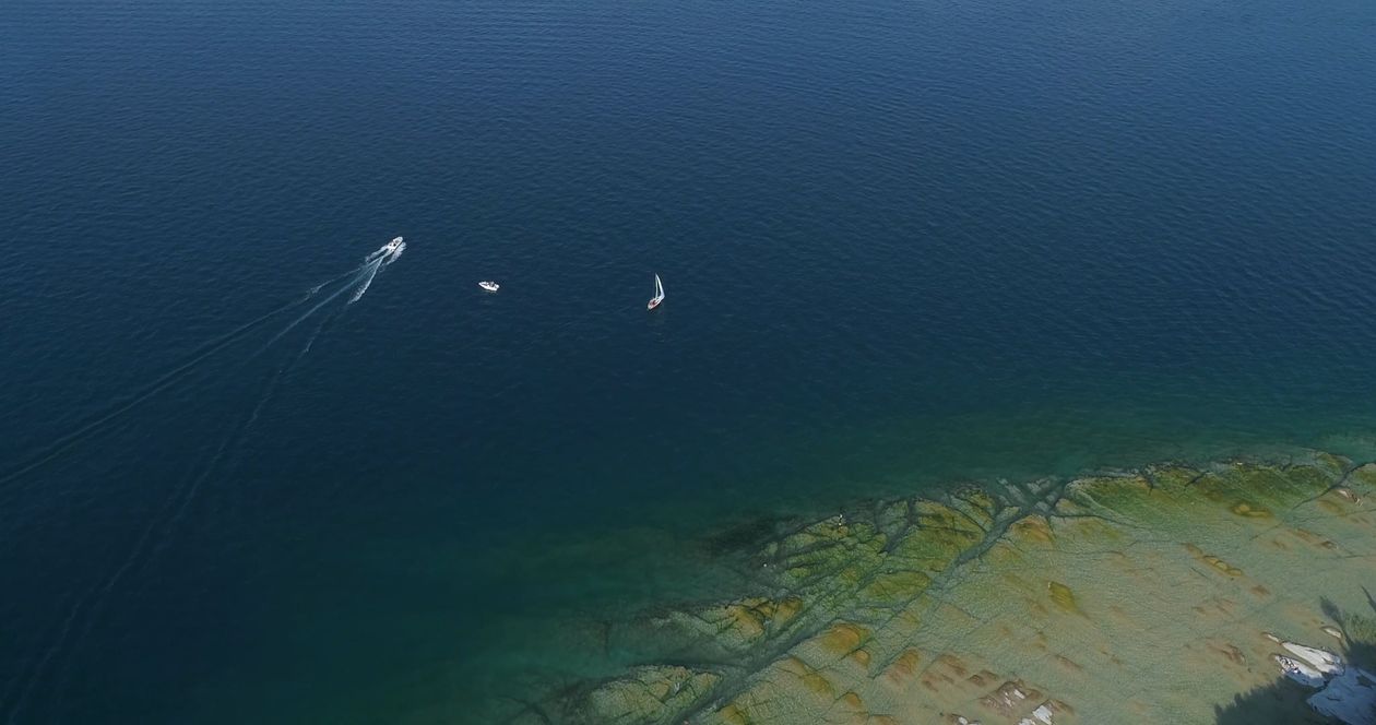 Aerial Footage of Motorboat on the Sea Free Stock Video Footage ...