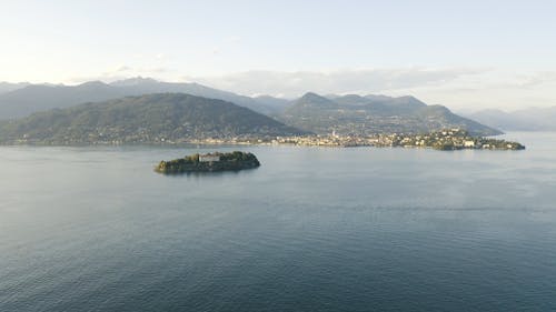 Drone Footage of a Mansion on an Island