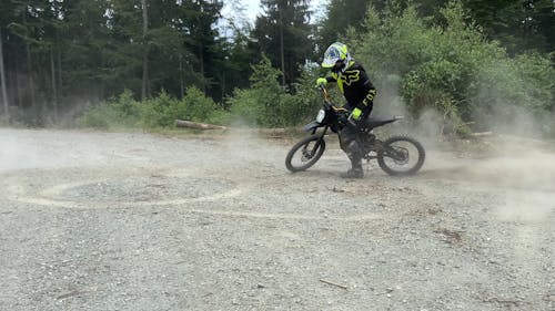 A Person Riding a Dirt Bike