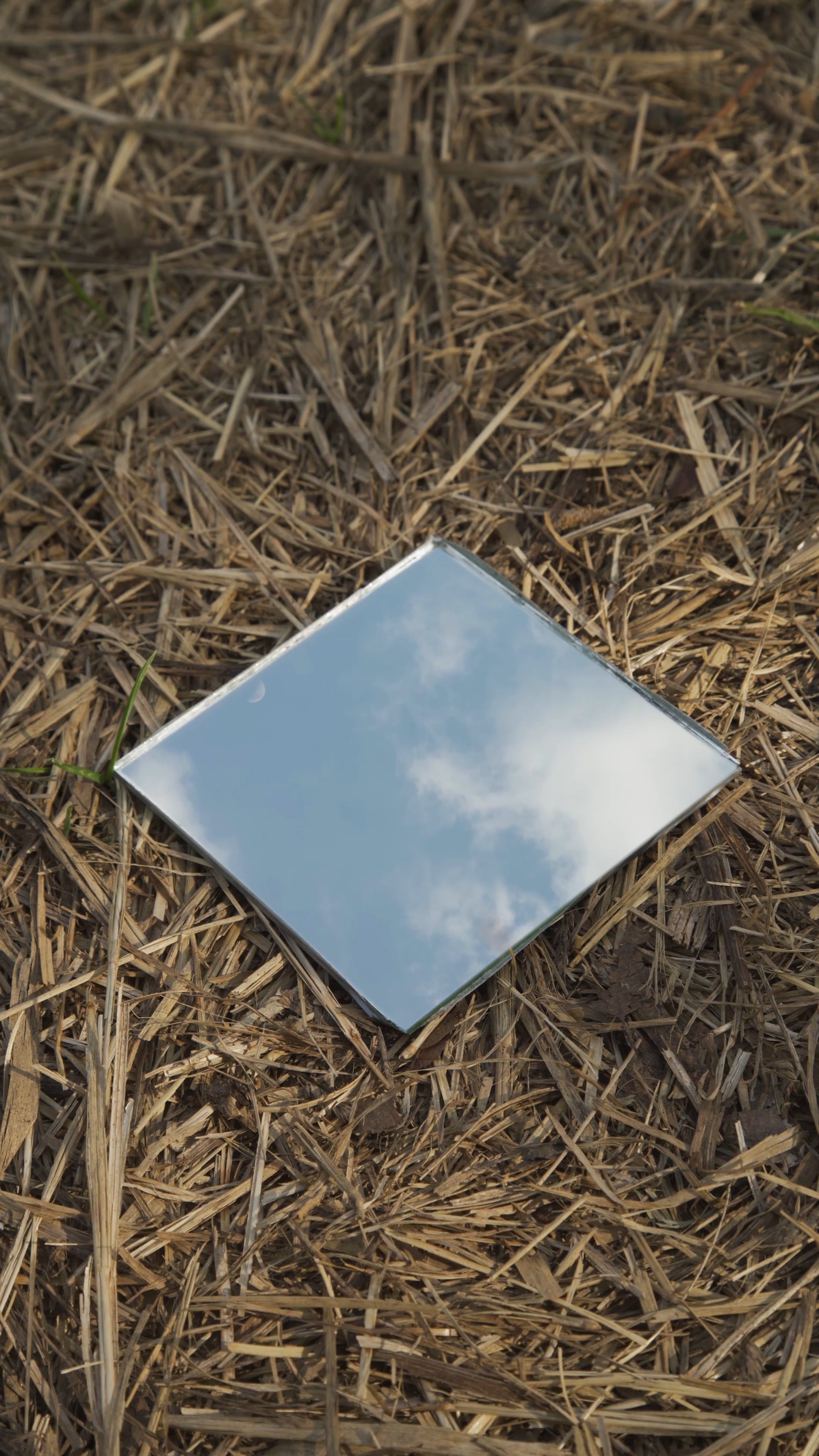 A Square Mirror with Reflection of the Sky Free Stock Video Footage ...