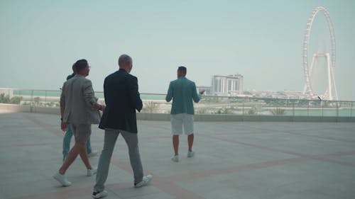Businessmen on the Building View Deck