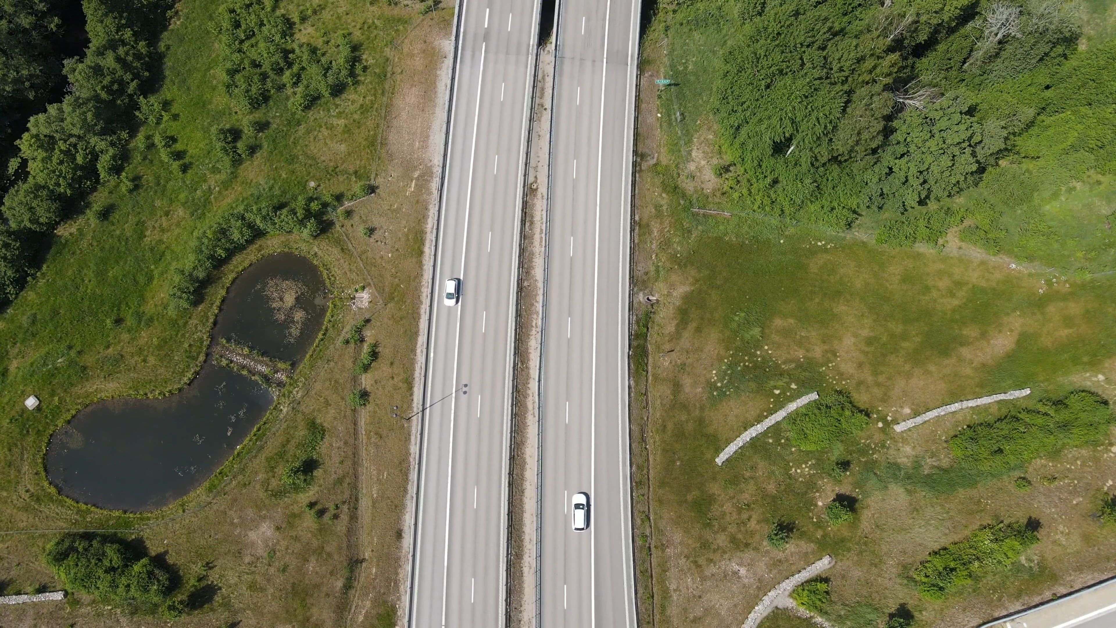 Aerial Shot of a Roundabout · Free Stock Video