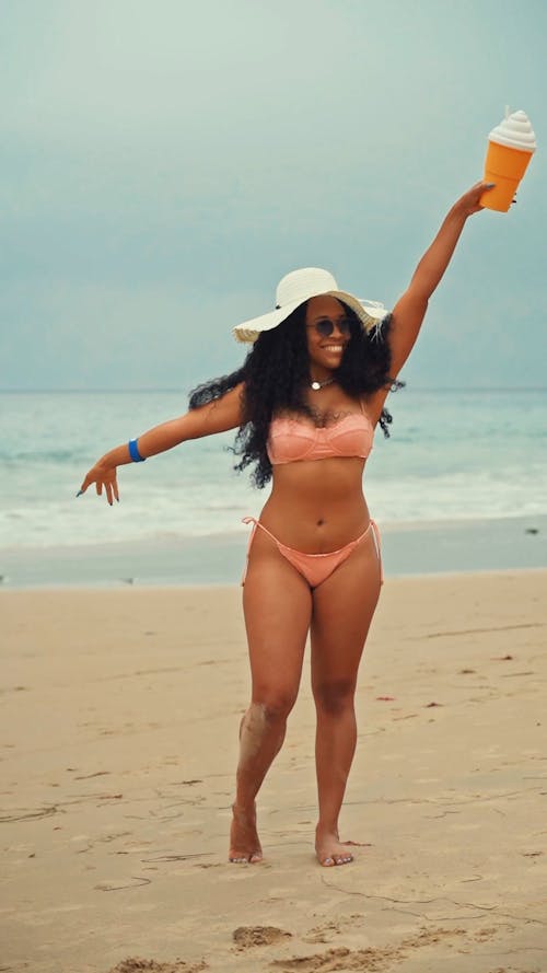 Woman Posing on the Beach